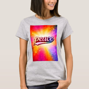 T-shirt Typographie Colorée Inspirante de Paix