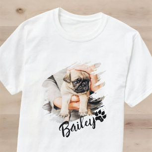 T-shirt Typographie Cool simple et moderne Nom et photo