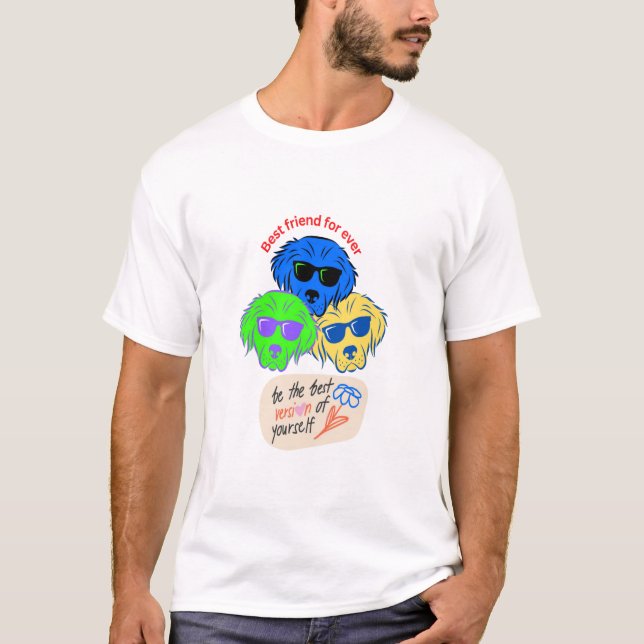 T-shirt Typographie Cool simple et moderne Nom et photo (Devant)