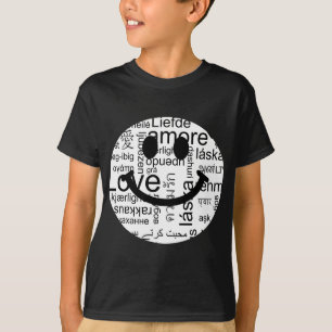 T-shirt Typographie d'amour