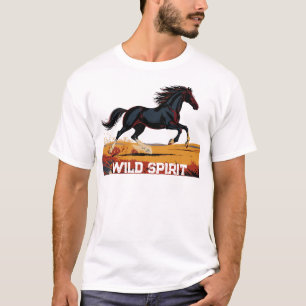T-shirt Typographie de citation de liberté de cheval galop