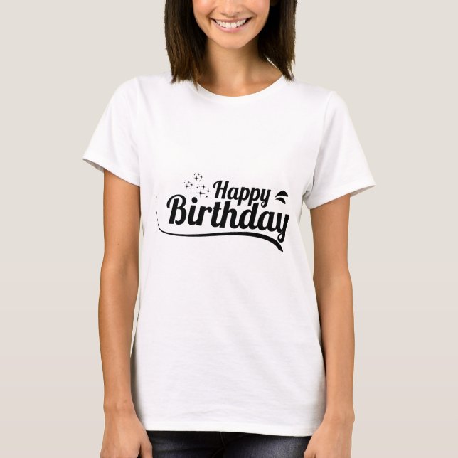 T-shirt Typographie de citations d'anniversaire (Devant)