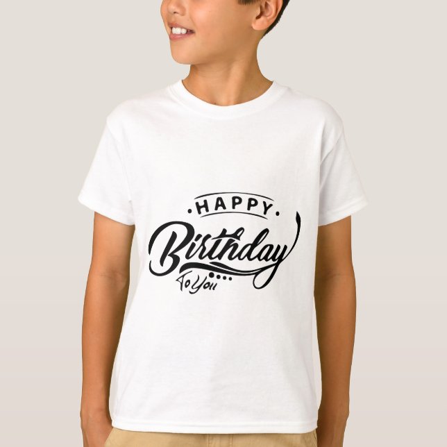 T-shirt Typographie de citations d'anniversaire (Devant)