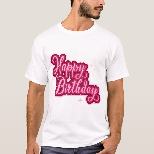 T-shirt Typographie de citations d'anniversaire (Devant)