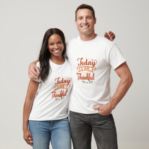 T-shirt Typographie de Je Suis Reconnaissant Aujourd'hui 