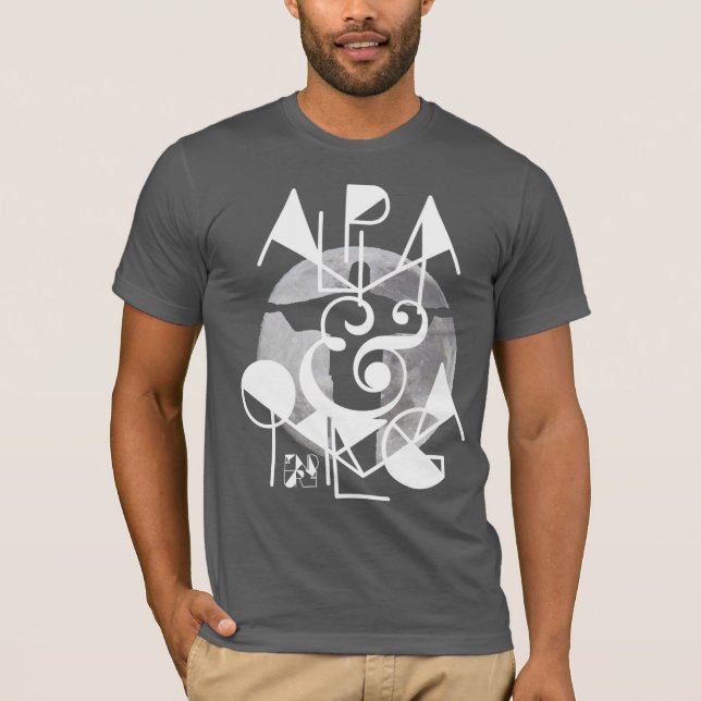 T-SHIRT TYPOGRAPHIE DE JÉSUS ALPHA ET OMÉGA (Devant)