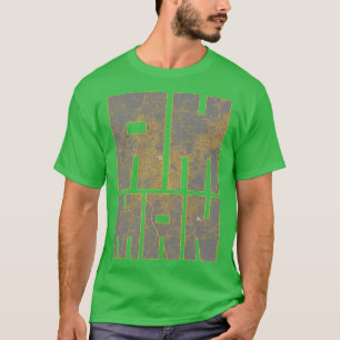 T-shirt Typographie de la carte de la ville d'Amman Bauhau