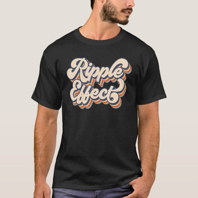 T-shirt Typographie de l'effet d'entraînement Retro Sunset (Devant)