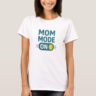 T-shirt Typographie de l'interrupteur sarcelle « Mode Mama