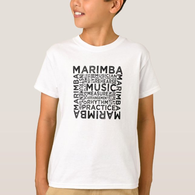 T-shirt Typographie de Marimba (Devant)