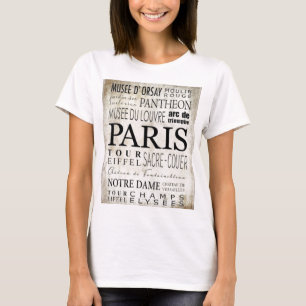 T-shirt Typographie de Paris - style de souterrain