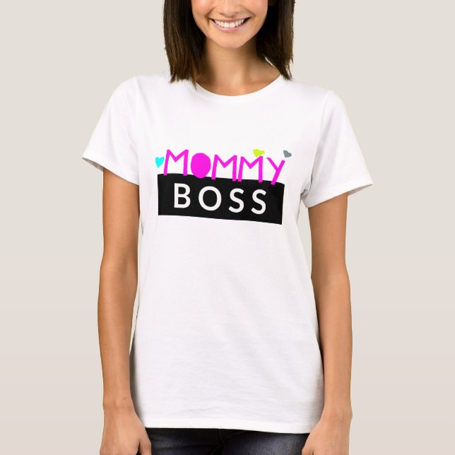 T-shirt Typographie de pourpre de patron de maman (Devant)