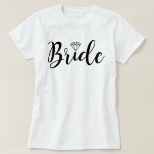 T-shirt Typographie de script sophistiquée Mariée