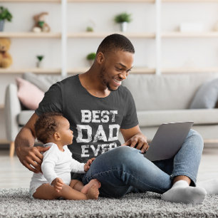 T-shirt Typographie de style Grunge Meilleur papa Tous