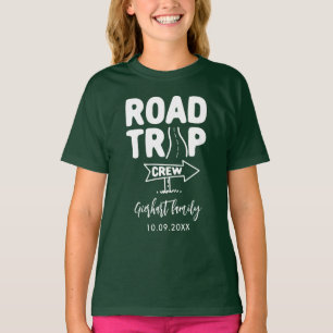 T-shirt Typographie de vacances de famille Nom personnalis