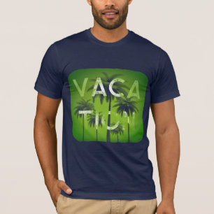 T-shirt Typographie de vacances Graphisme Vert Blanc T-shi