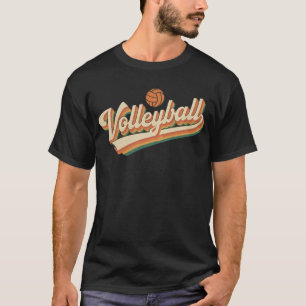 T-shirt Typographie de volley-ball Retro Design sportif Vi