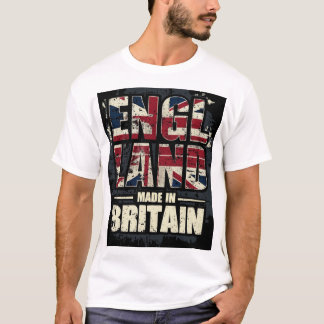 T-shirt Typographie du drapeau de l'Angleterre vintage Tee