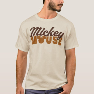 T-shirt Typographie du nom de Mickey Mouse icône