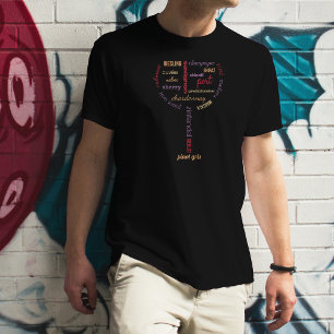 T-shirt Typographie du verre de vin moderne