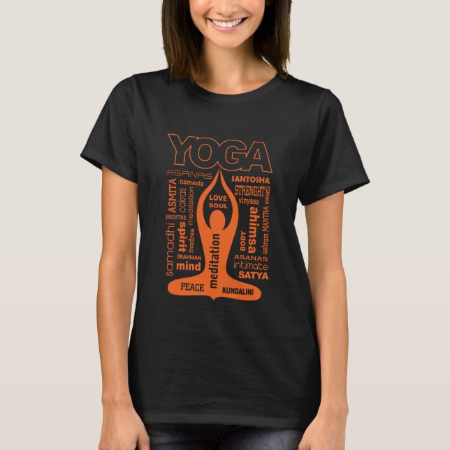 T-shirt Typographie du yoga (Devant)