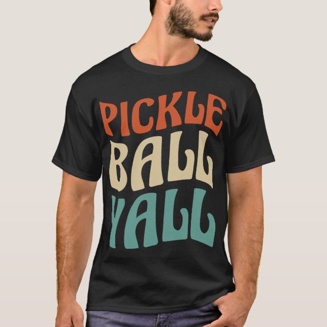 T-shirt Typographie dynamique de la balle de poulet Yall (Devant)