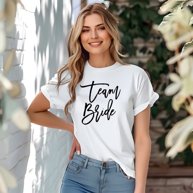 T-shirt Typographie élégante de pinceau de lettrage "Équip (Créateur téléchargé)