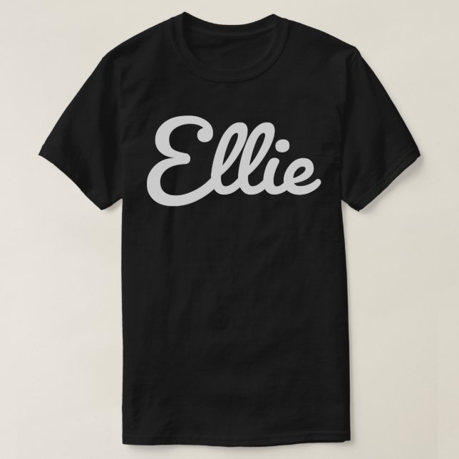 T-shirt Typographie Ellie Script cursif blanc (Design devant)