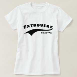 T-shirt Typographie Extrovertie Noire Swoosh Date personna