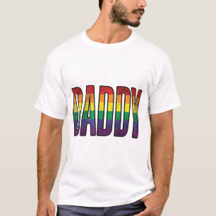 T-Shirt Typographie Fierté Papa Arc-en-Ciel Vintag