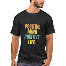 Typographie florale Positive Mind Positive Life