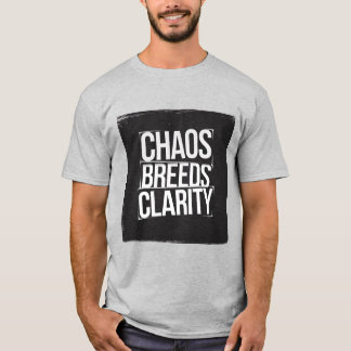 T-shirt Typographie Grunge 'Le Chaos Engendre la Clarté' E