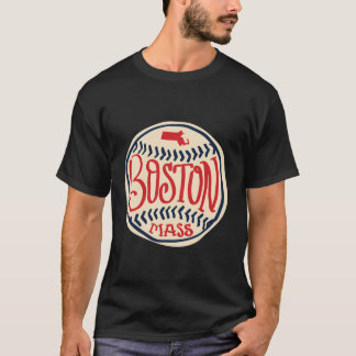 T-shirt Typographie illustrée à la main du Massachusetts d