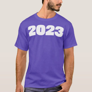 T-shirt Typographie minimale du texte blanc 2023