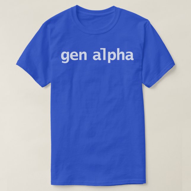 T-shirt Typographie minimale Gen Alpha (Design devant)