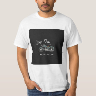 T-shirt Typographie minimaliste noire blanche