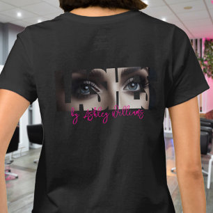 T-shirt Typographie moderne "LASHES by" artiste de cils