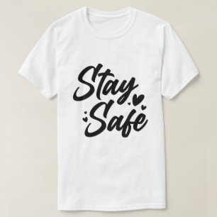 T-shirt Typographie Motivationnelle Minimaliste Restez En