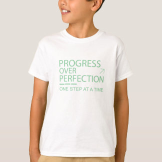 T-shirt Typographie Motivationnelle Progrès Plutôt que Per