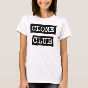 T-shirt Typographie orpheline de club de clone du noir  