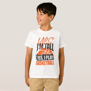 T-shirt Typographie Oui Je Joue Au Basket