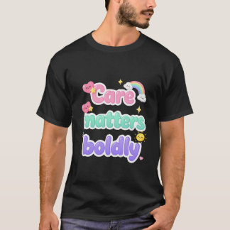 T-shirt Typographie Pastel Care Matters