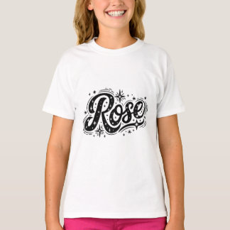 T-shirt Typographie rose - Élégance lunaire