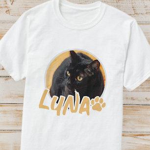 T-shirt Typographie simple moderne joueuse Nom Photo