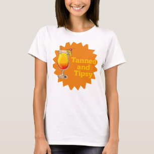 T-shirt Typographie Tannée et Tipsy Fun Orange Cocktail