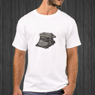 T-shirt Typographie vintage d'antan noir