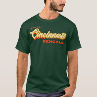 T-shirt Typographie Vintage rétro Qui Devient Cincinnati