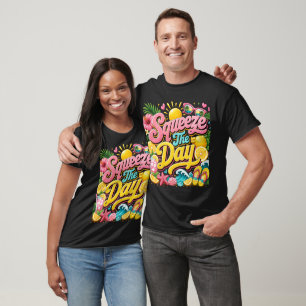 T-shirt typographique Squeeze The Day Summer Tro