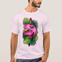 Tyranicorn Rose Dinosaure - Rose pâle