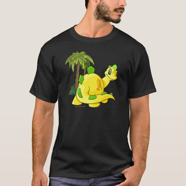 T-shirt Tyrannian Chomby jaune regardant fixement (Devant)